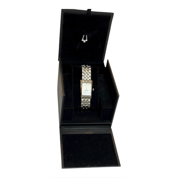 Bulova Silver Tank Watch Stainless 96A157 Corporate Collection New in Box main image 9